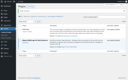 Page screenshot: Plugins ‹ Test site — WordPress