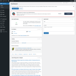 Page screenshot: Dashboard ‹ Test site — WordPress