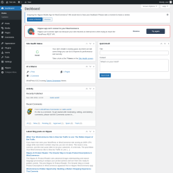 Page screenshot: Dashboard ‹ Test site — WordPress