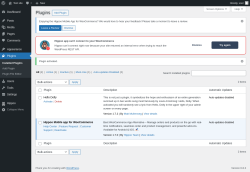 Page screenshot: Plugins ‹ Test site — WordPress