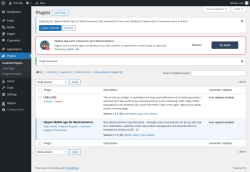 Page screenshot: Plugins ‹ Test site — WordPress