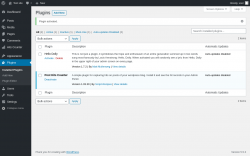 Page screenshot: Plugins &lsaquo; Test site &mdash; WordPress