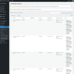 Page screenshot: Tools → Scheduled Actions