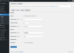 Page screenshot: HivePress → Vendors