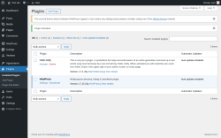 Page screenshot: Plugins ‹ Test site — WordPress