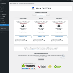 Page screenshot: CAPTCHA → Upgrade  ➤