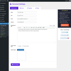 Page screenshot: Cool Author Box