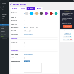 Page screenshot: Cool Author Box → 
                 Template            