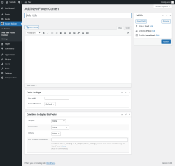 Page screenshot: Footer Builder → Add New Footer Content
