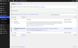 Page screenshot: Plugins &lsaquo; Test site &mdash; WordPress
