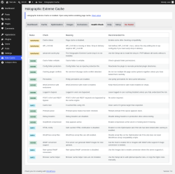 Page screenshot: Holo-Cache &rarr; Health Check