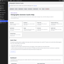 Page screenshot: Holo-Cache &rarr; Help
