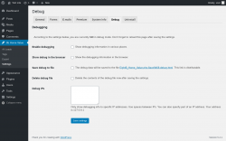 Page screenshot: 8b Home Value &rarr; Settings &rarr; Debug