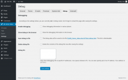Page screenshot: 8b Home Value &rarr; Settings &rarr; Debug