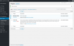 Page screenshot: Plugins &lsaquo; Test site &mdash; WordPress