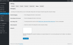 Page screenshot: 8b Home Value &rarr; Settings &rarr; Debug