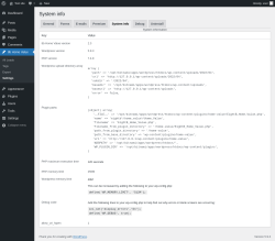 Page screenshot: 8b Home Value &rarr; Settings &rarr; System info