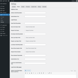 Page screenshot: 8b Home Value &rarr; Settings &rarr; 
        Forms      