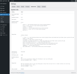 Page screenshot: 8b Home Value &rarr; Settings &rarr; 
        System Info      