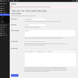 Page screenshot: 8b Home Value &rarr; Settings &rarr; 
        Emails      