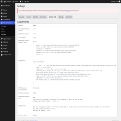 Page screenshot: 8b Home Value &rarr; Settings &rarr; 
        System Info      