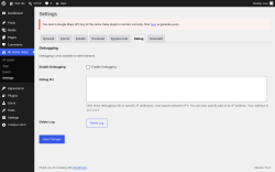 Page screenshot: 8b Home Value &rarr; Settings &rarr; 
        Debug      