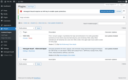 Page screenshot: Plugins &lsaquo; Test site &mdash; WordPress