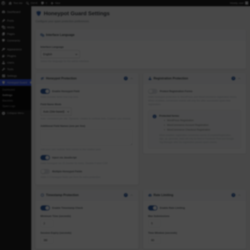 Page screenshot: Honeypot Guard &rarr; Settings
