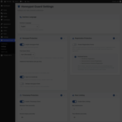 Page screenshot: Honeypot Guard &rarr; Settings