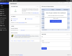 Page screenshot: Dashboard &lsaquo; Test site &mdash; WordPress