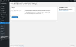 Page screenshot: Settings &rarr; Hoo Docx Document File Importer