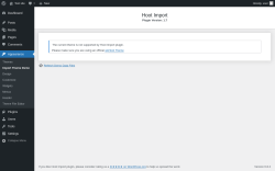 Page screenshot: Appearance → Import Theme Demo