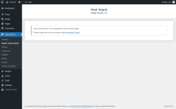 Page screenshot: Appearance → Import Theme Demo