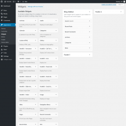 Page screenshot: Widgets &lsaquo; Test site &mdash; WordPress