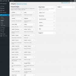 Page screenshot: Widgets &lsaquo; Test site &mdash; WordPress