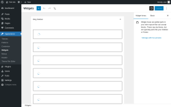 Page screenshot: Widgets &lsaquo; Test site &mdash; WordPress