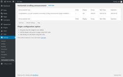 Page screenshot: Settings  → Horizontal Scrolling