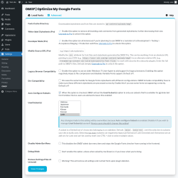 Page screenshot: Settings &rarr; OMGF &rarr; 
			Advanced		