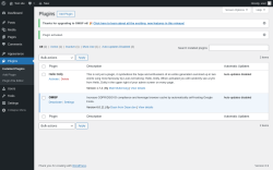Page screenshot: Plugins &lsaquo; Test site &mdash; WordPress