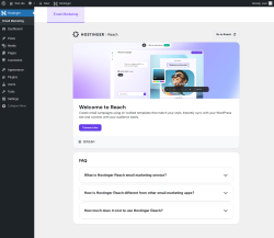 Page screenshot: Hostinger &rarr; Email Marketing