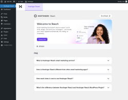 Page screenshot: Hostinger Reach