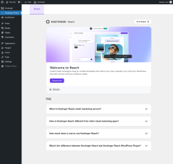 Page screenshot: Hostinger &rarr; Reach