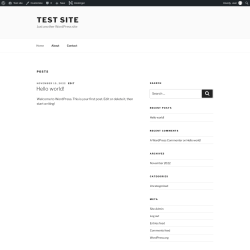 Page screenshot: Test site &ndash; Just another WordPress site