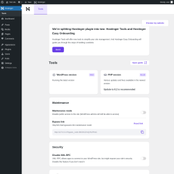 Page screenshot: Hostinger → Tools