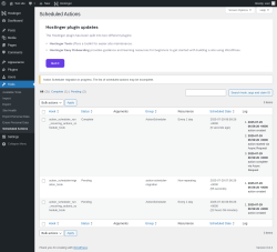 Page screenshot: Tools → Scheduled Actions