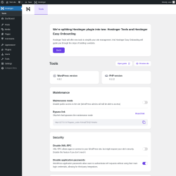 Page screenshot: Hostinger → Tools