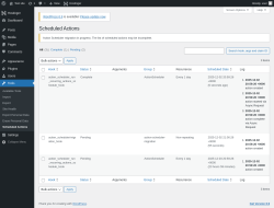 Page screenshot: Tools &rarr; Scheduled Actions