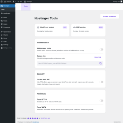 Page screenshot: Hostinger → Tools