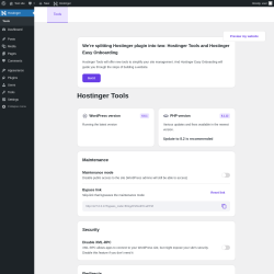 Page screenshot: Hostinger → Tools
