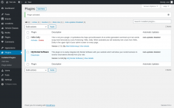 Page screenshot: Plugins ‹ Test site — WordPress